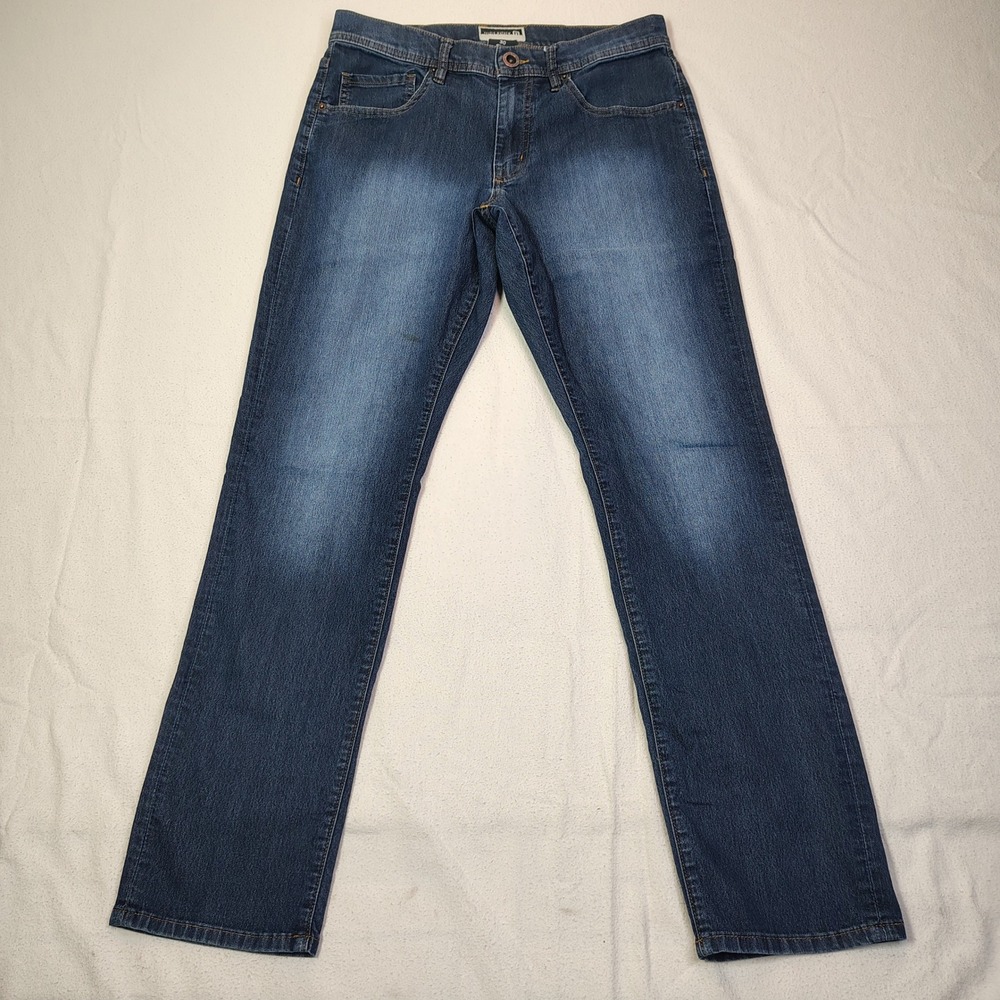 Travis Mathew Jeans Mens 30 Blue Straight Leg Stretch Denim RN123280